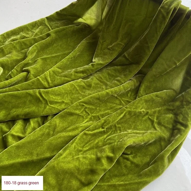 Italian velvet velour 20% silk 80% rayon soft smooth 180g for Spring Autumn casual sets, jackets, homewear