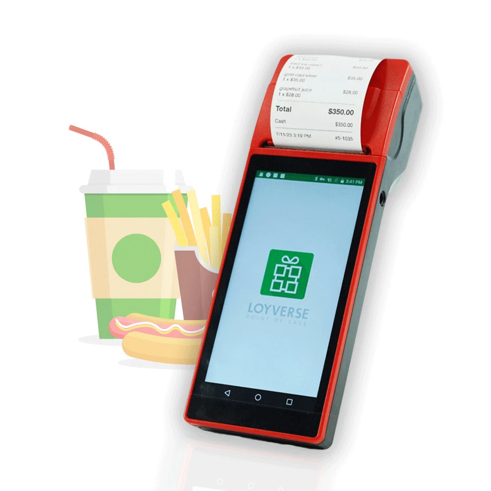 GoodCom Android 10 POS Wifi 4G 6 inch Touch Screen Android POS System with Restaurant Software