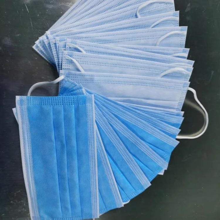 Manufacturers Face Mask Disposable Non Woven Face 3 Ply  Earloop Non Woven Disposable Mask.