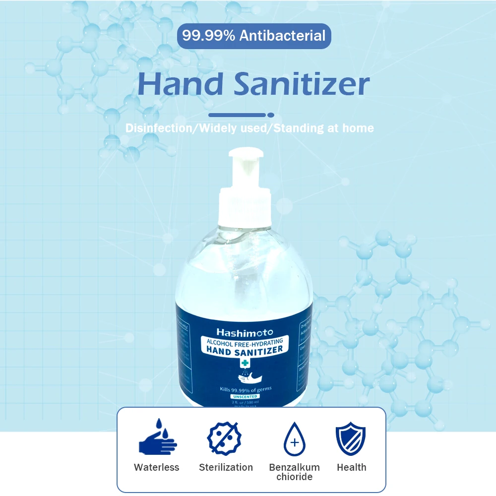 Factory Wholesale Hand Wash Liquid Soap 50ml 100ml 500ml Portable Mini Waterless Antibacterial Hand Sanitizer Gel