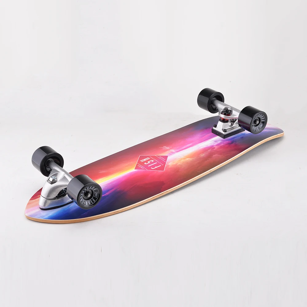 Hot New Style C5 surf skateboard  7 Ply Canadian Maple wood Land Surf Skateboards 32inch