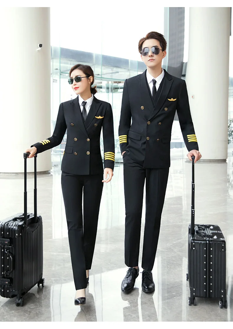 pilot uniform Captain uniform female airline pilot Stewardess occupational work ground uniform