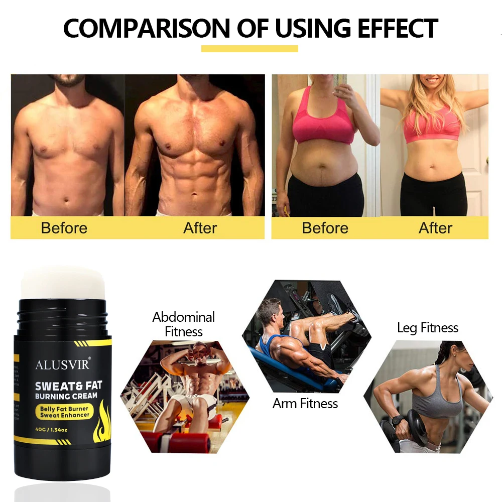 Private Label Natural Organic Cellulite Removal Hot Fat Burning Sweat Gel Weight Loss Slimming Cream Stick