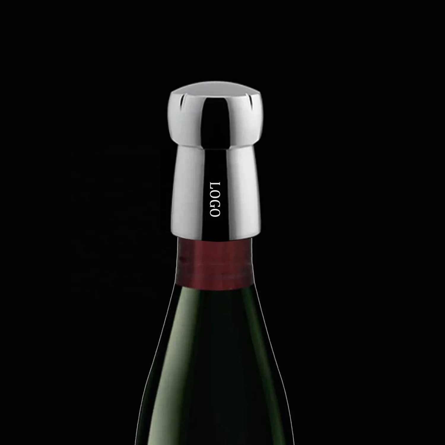 China Manufacturer Wholesale Custom Logo Stainless Steel Silicone Metal Whiskey Champagne Animal Wine Bottle Stopper