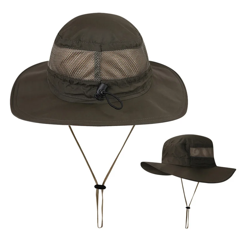 Sun Protection Outdoor Hiking Fishing Gardening Bucket Hats Summer Wide Brim Bucket Hats