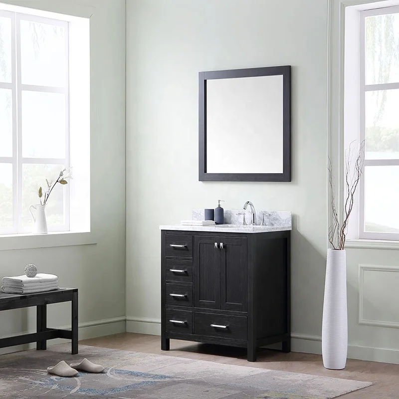 American shaker style floor vanity cheap wooden luxury bathroom furniture