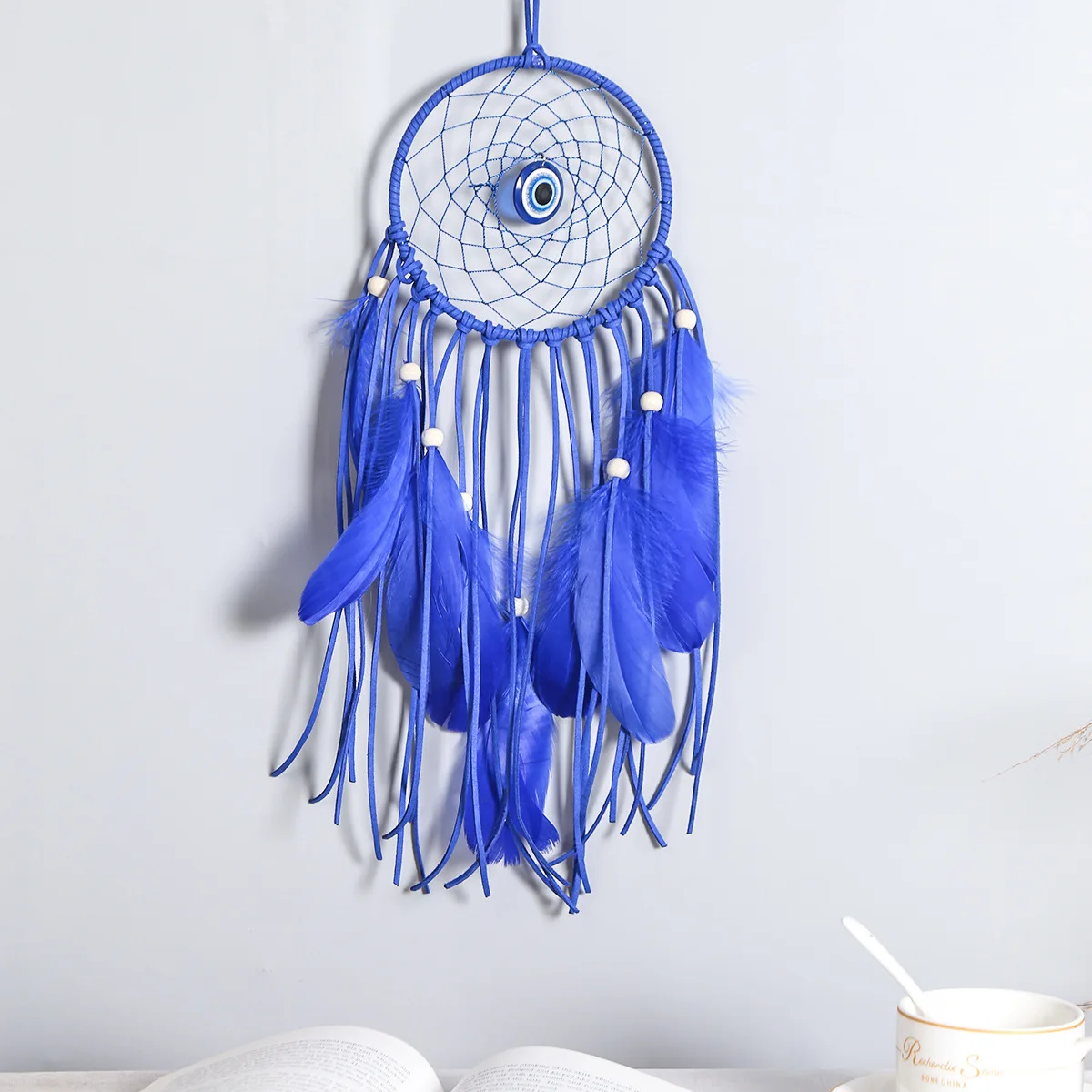 Hotselling  Home Wall Hanging Decor Blue  Evil Eye Dreamcatcher Native Style Woven Decoration