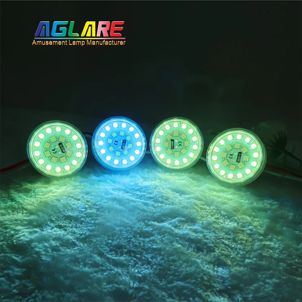 Aglare IP65 Водонепроницаемый E14 RGB 60 мм AC 24 В предварительно запрограммированный светодиодный светильник для парка развлечений Rgb кабошон