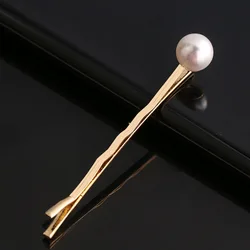 VRIUA Pearls Hair Clips for Women Fashion Sweet Imitation Korean Style Hairpins Alloy BB Handmade Girls INS Hair Accessories
