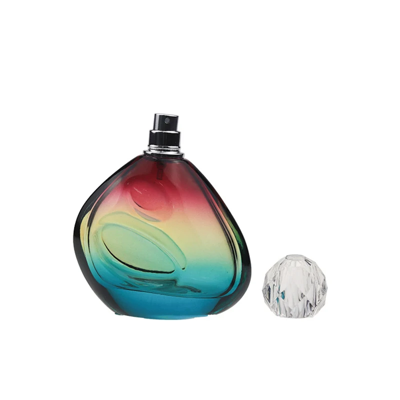 100ml cylinder shape painted color perfume glass spray bottle in stock