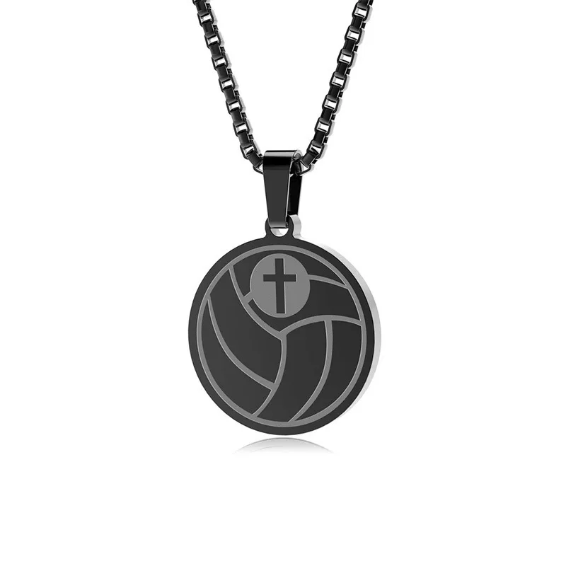 Hot selling stainless steel basketball sports style ball pendants, necklaces, high-end accessories wholesale