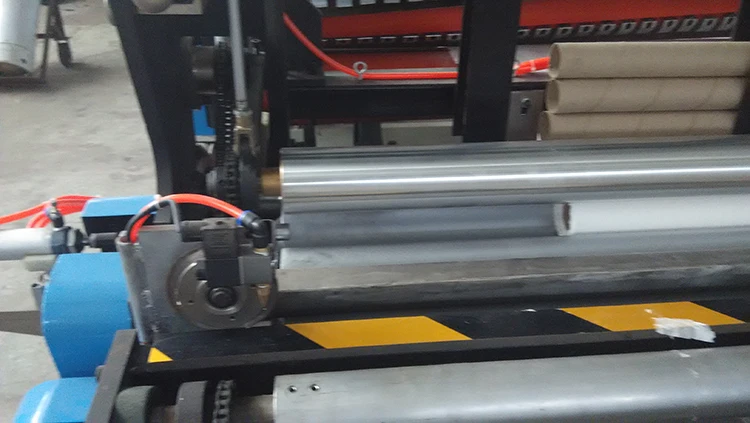 Automatic high speed rewinding embossing toilet tissue roll paper machine