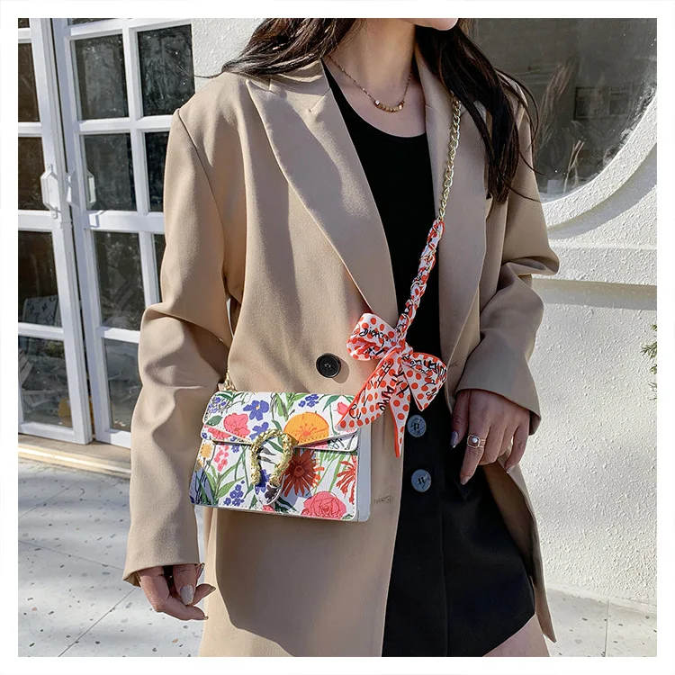 Factory Made Fashion Waterproof Full Digital fashion floral women handbag flower print ladies purse cool beautiful cross-body