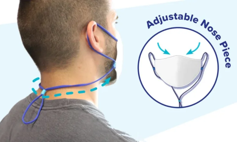 Fashion designer adjustable protective facemask custom reusable silverion cotton maskes