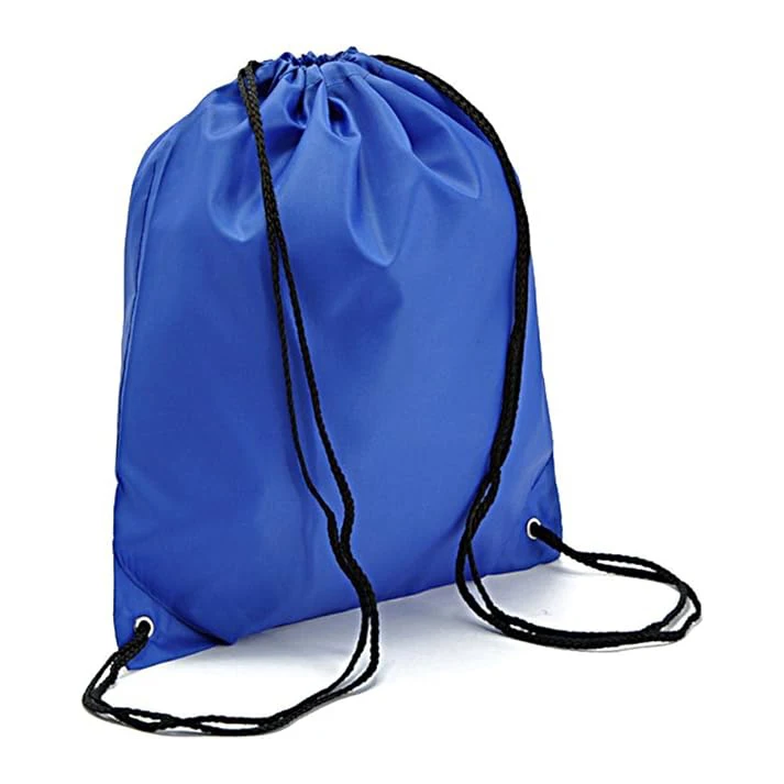 Factory Direct Family Travel Storage Using A Foldable Sports Backpack Reusable Blue Gym Drawstring Shoes Bag