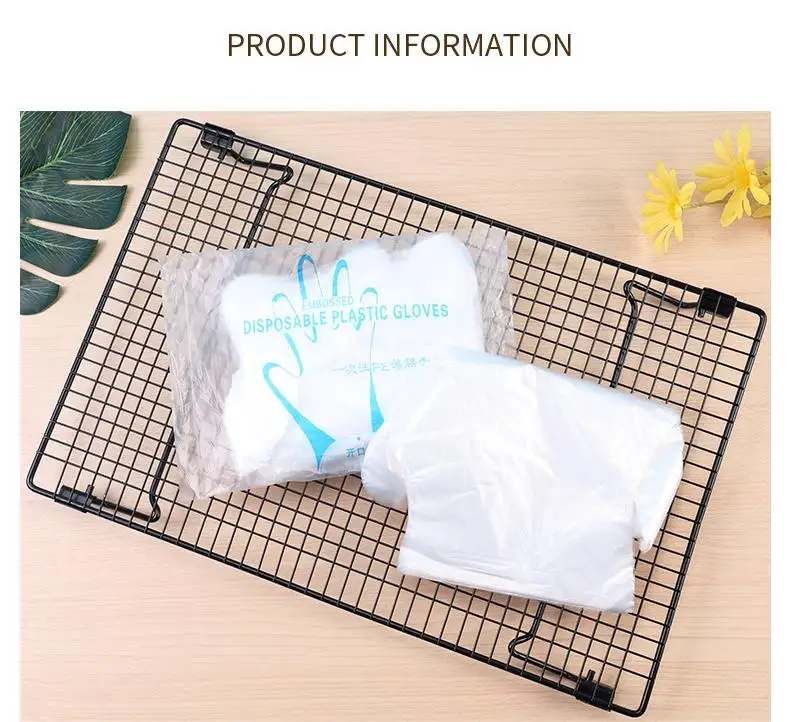 Disposable Plastic Gloves Disposable Pe Plastic Gloves Transparent Ldpe Poly Food Polyethylene Clear Bag OEM Customized Logo