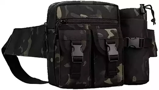 Hot Sale Tactical Outdoors Walking Running Hiking Travel Waist Pack Bag with Water Bottle Pouch Fanny Bag Bumbag