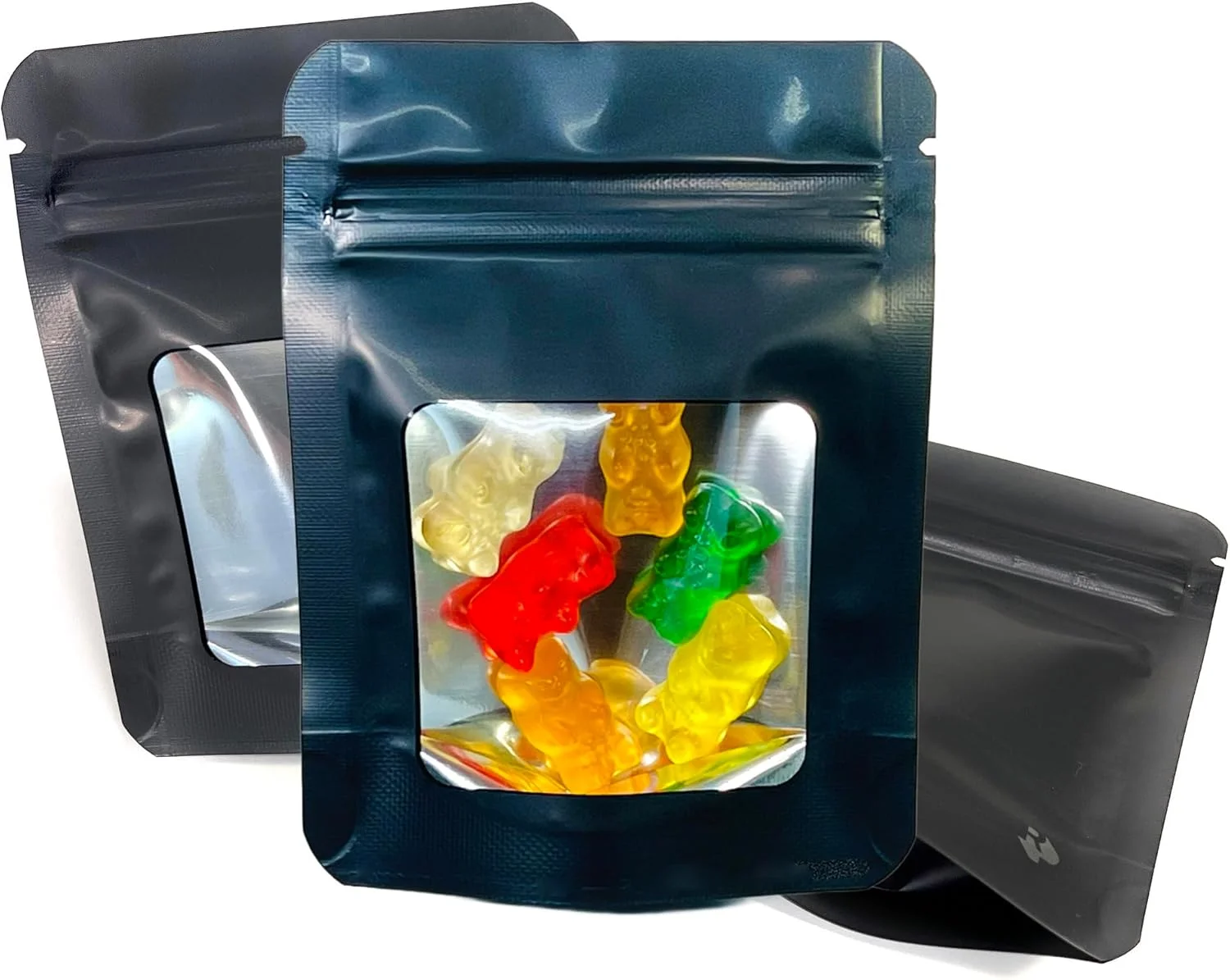 Custom Printed Mylar zipper pouch ziplock bag Stand Up Pouch Candy Noodle Snack with window custom plastic food packaging bag