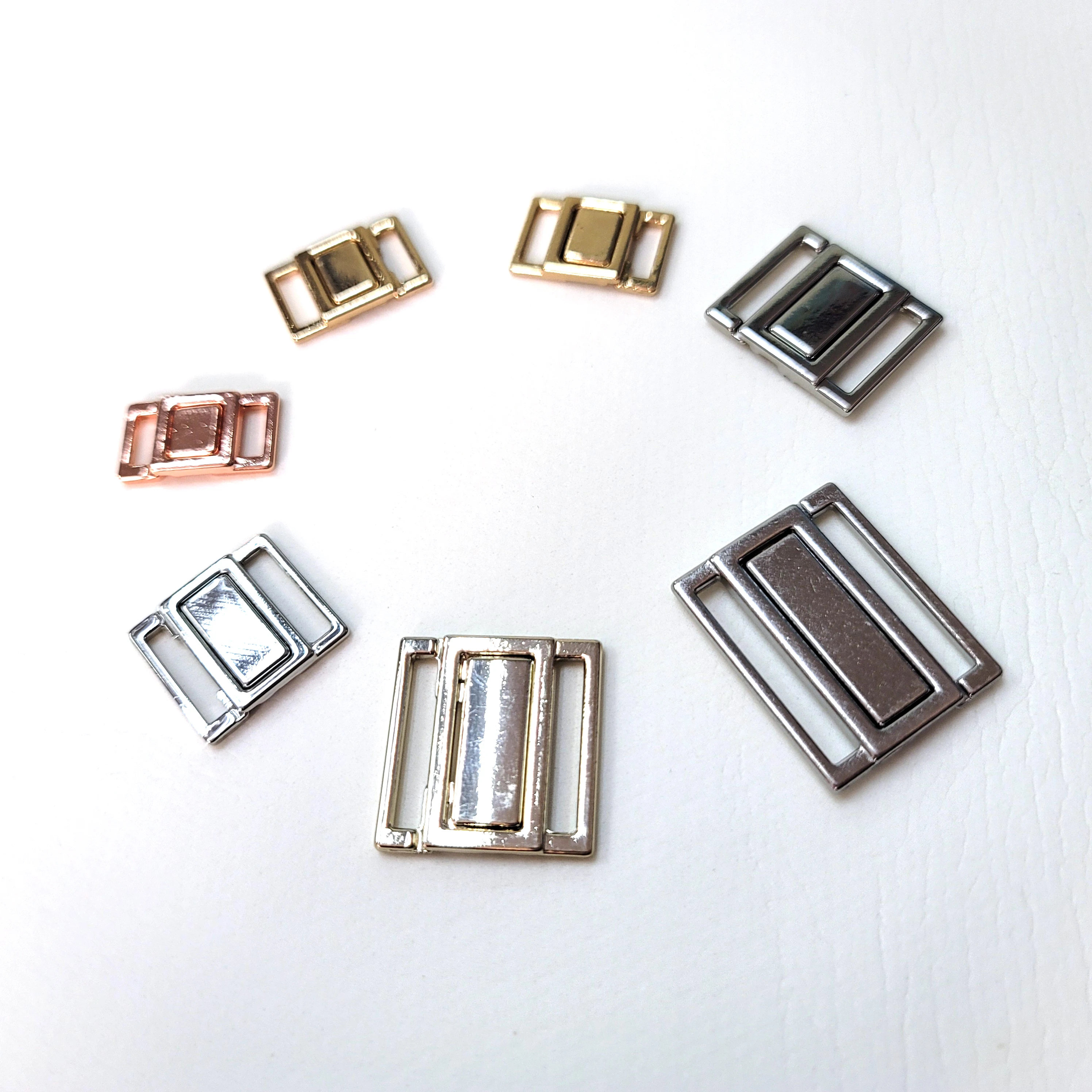 Xinglang 8-30 MM Gold Metal Clasp Closure Swimwear Accessories Wholesale Bikini Metal Clasp Connector