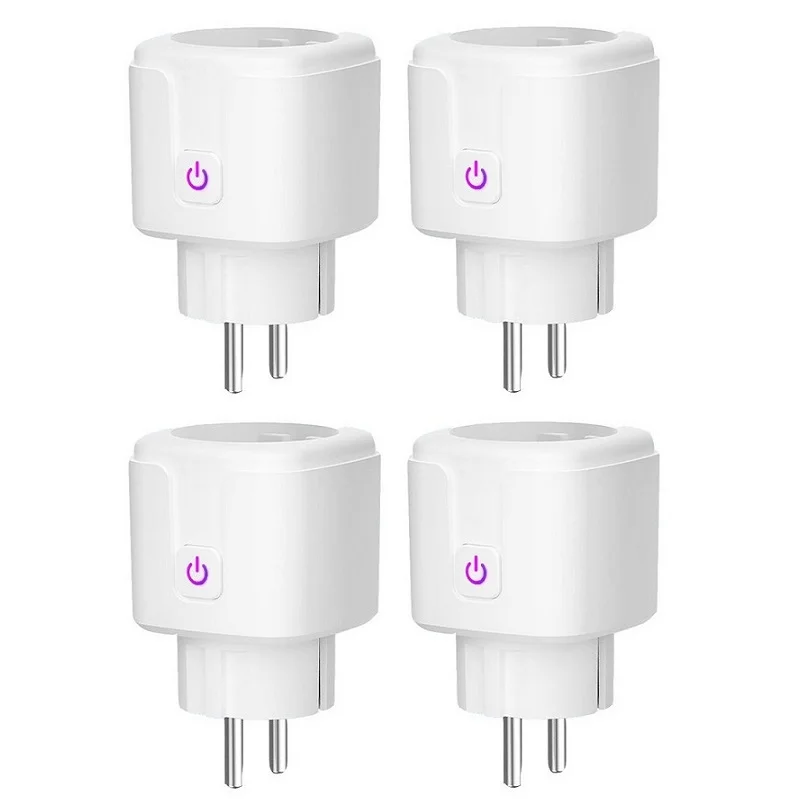
Amazon alexa best selling smart plug wifi eu 16A 220V plug wifi standard mini outlet RGB led light wifi plug for home 