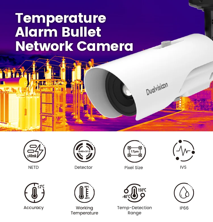 400*300/640*512 Warehouse Factory Industrial fire detection alarm camera 24h online thermal imaging monitoring infrared camera