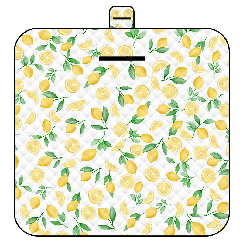 Waterproof wholesale picnic blanket Custom Sandfree Foldable Travelling Mat Multilayer Beach Blanket with Straps