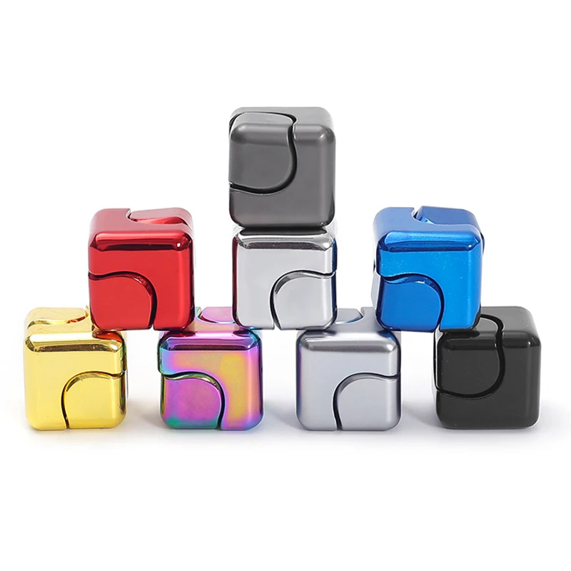 Creative Hand Finger Spinner Cube EDC Toys for Stress Relief Metal Fidget Spinner for Adults Home Office Gifts