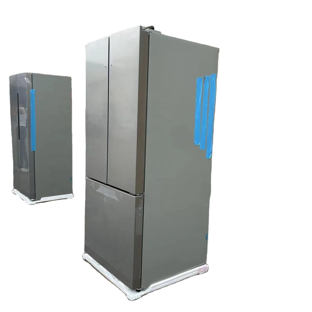 Large capacity variable frequency air-cooled frost free ice maker French three door 115V-60HZ refrigerator495L