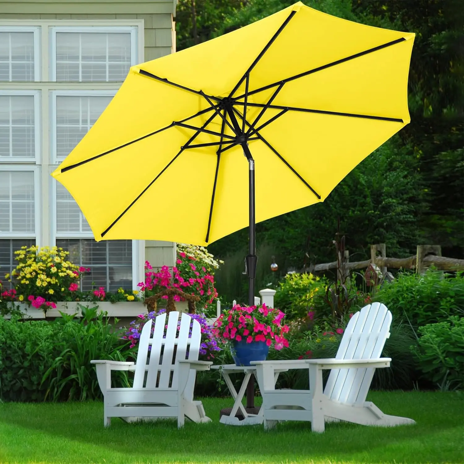 Yellow Wholesale Custom Logo Advertising Parasol Patio Umbrella For Garden Table