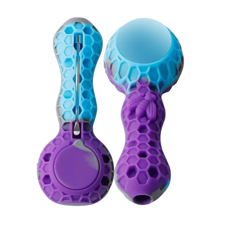 Smoking Accessories Silicone Pipe Smoking Pipe Tobacco pipes and Glass weed Bowl