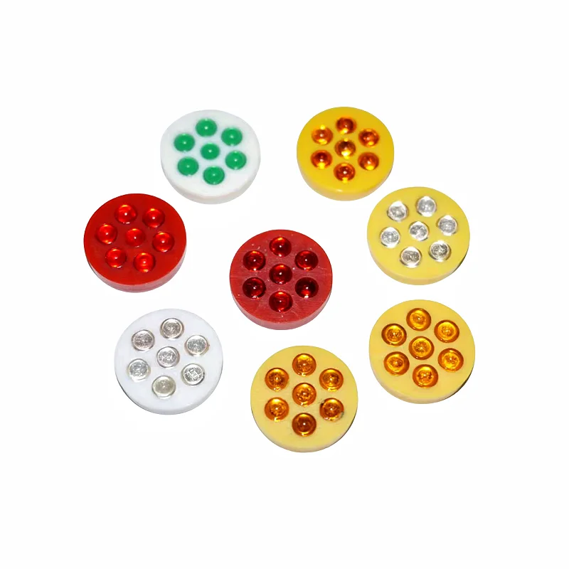 White Yellow Red Traffic Safety 7/23/45/80 Round Plastic Reflective Panel Glass Beads Reflector