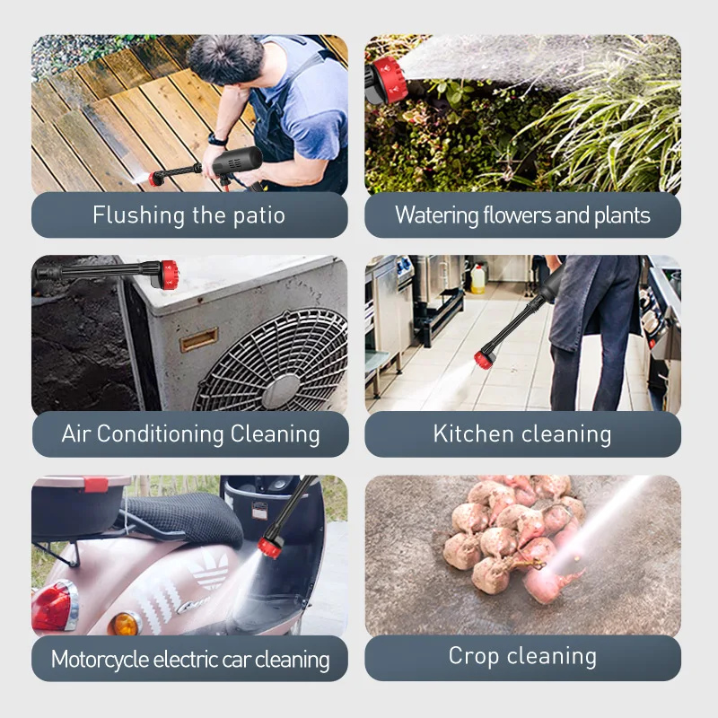 Factory Supply Attractive Price Rechargeable Car Wash Water Gun ABS Car Wash Water Spray Gun