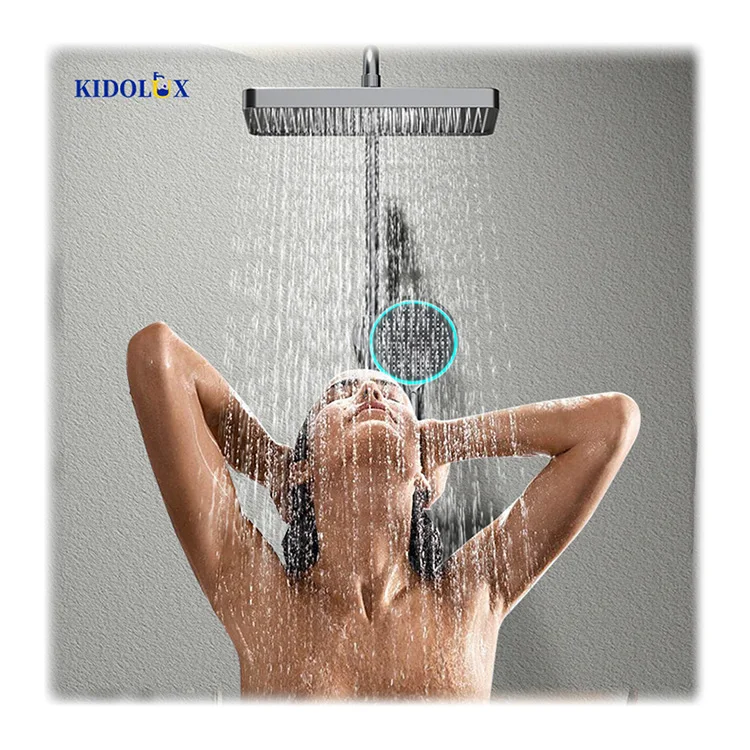Hot Sale Design 4 Functions Modern Digital Display Led Shower Set Waterfall Shower System With Handheld Spray For Hotel Bathroom