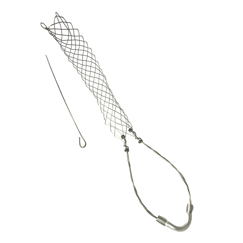 Standard Duty Split Mesh Rod Closing Single Eye Single Weave Wire Mesh Grip Standard-Duty Cable Support Grips