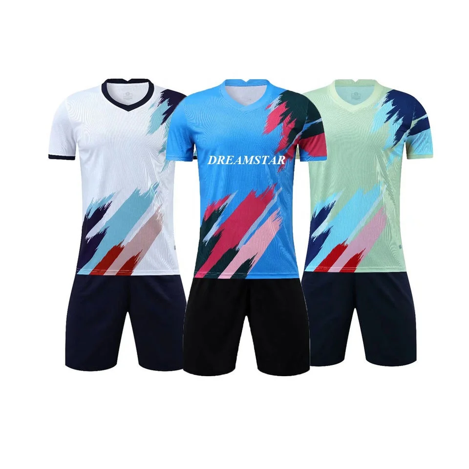 Wholesale 2023 Fabric Polyester Training Soccer Uniform Football Jersey Full Set Soccer Jersey