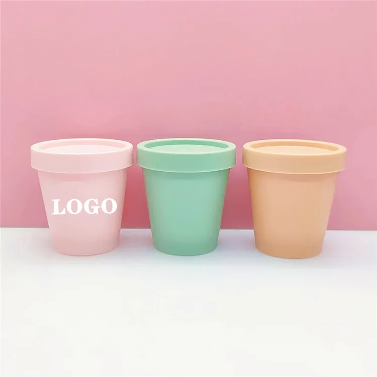 Custom logo Empty Body Scrub Container 50ml 100ml 200ml 8OZ  Playdough Slime Ice Cream Pot Cosmetic Plastic Cream PP Jars