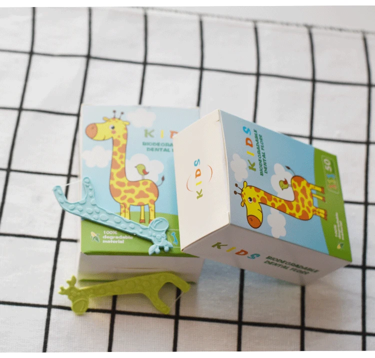 Bulk Personalized Eco Friendly Flosser Vegan Silk Tooth Nylon Dental Floss Pick For Kids
