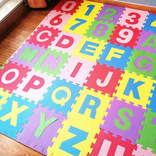 Children Developing Rugs Play Mat Number and Letters Cartoon Printed Eva Foam Tatami Puzzle Floor Mats