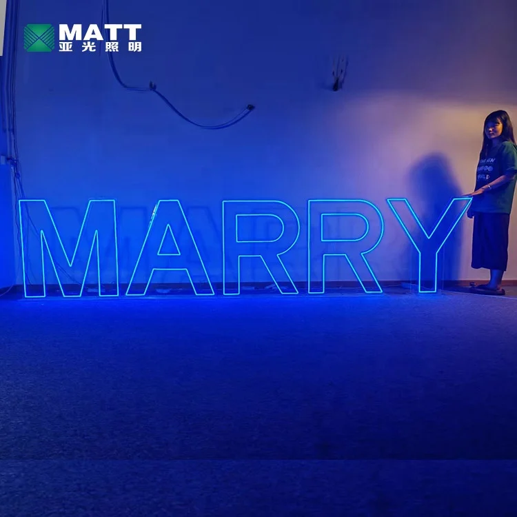 Matt Dropshipping 1FT 2FT 3FT 4FT Custom A to Z RGB light up letters neon sign for party supplies