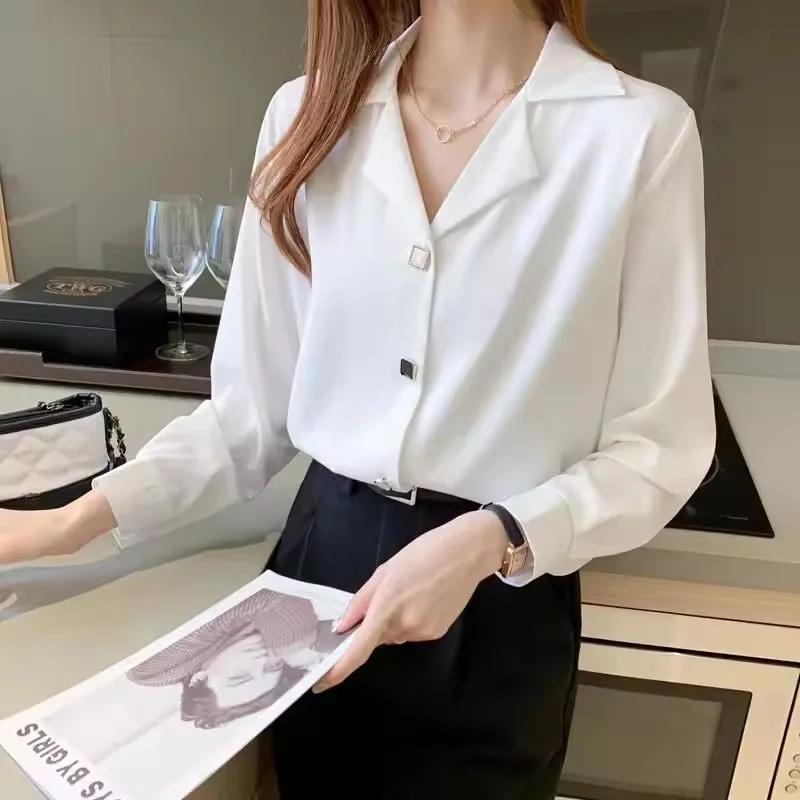 New Korean Version Retro Hong Kong Style Color Matching Floral Print Long Sleeve Casual Shirt