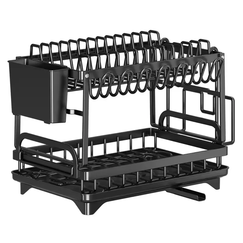 Low cost metal dish rack, multifunctional storage rack, household tableware storage rack