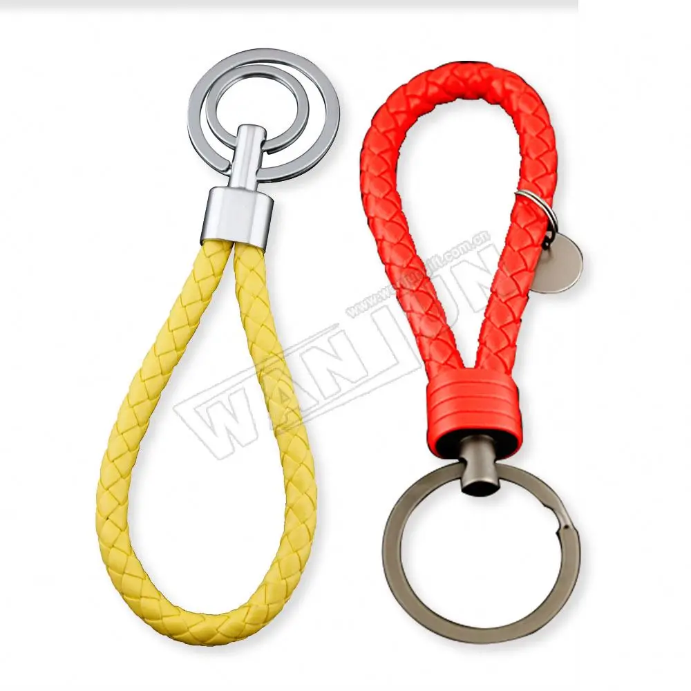 Factory Manufacturer Custom Wholesale Strap With Tassel Metal Leather Keychain