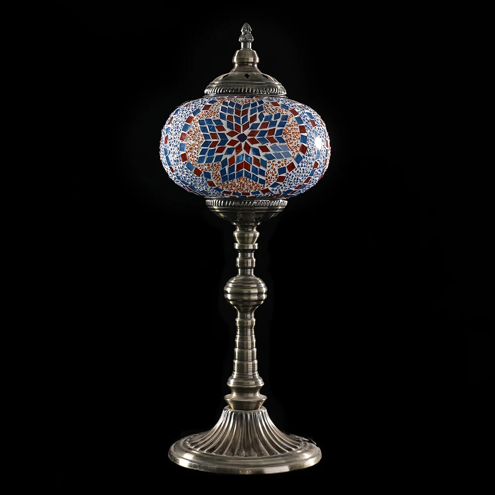 Marrakech Handicraft Art Tiffany Stained Glass Romantic Turkish GLass Mosaic Moroccan Table Lamp