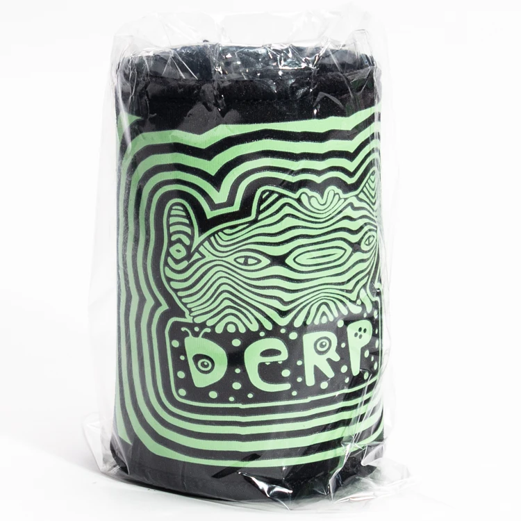 Custom wholesale neoprene insulated stubby holder glowing luminous glitter can cooler holder bottle case cover