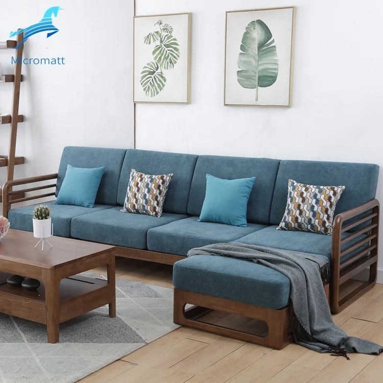 Прямая поставка с завода, мебель для гостиной в американском стиле, домашний деревянный угловой диван кофейного цвета