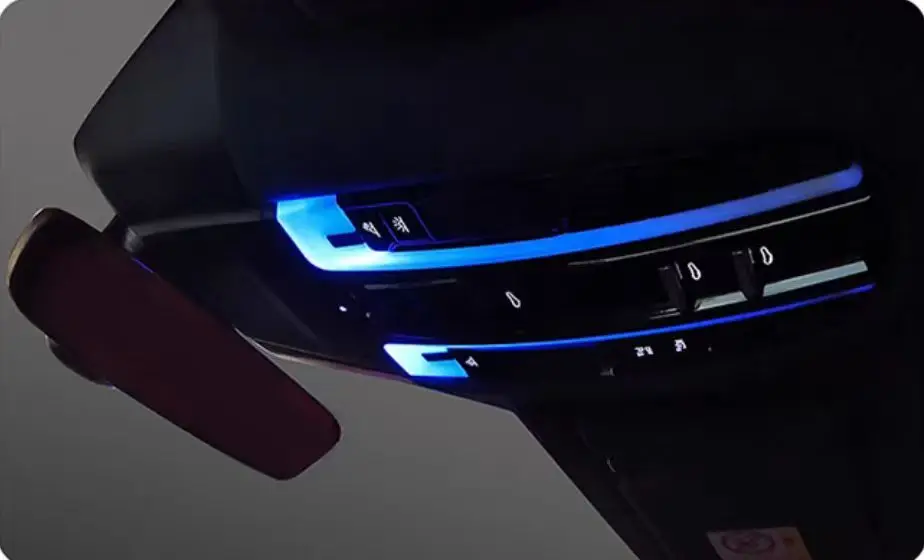 Screen control multi color speaker covers 7 colors car ambient lights for Porsche Panamera