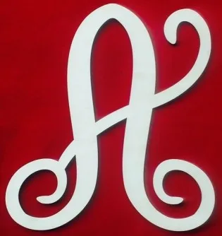 monogram font ornament MDF letter M