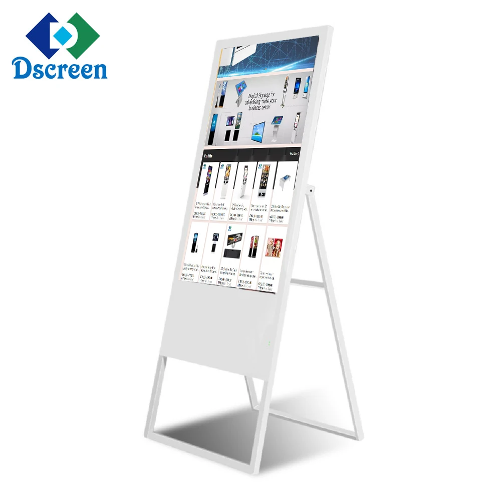 Складные автономные цифровые рекламные щиты рекламный дисплей для помещений WIFI USB видео 3d