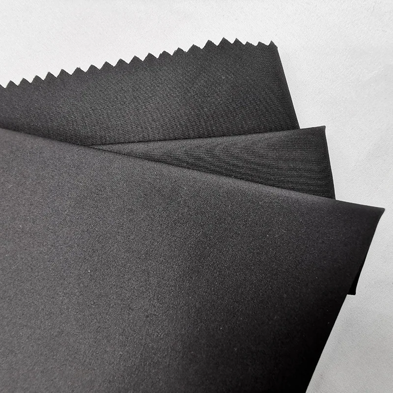 
polyester jacquard fabric 100 polyester fabric pongee fabric plaid clothing bonded tpu waterproof bermeable function film 