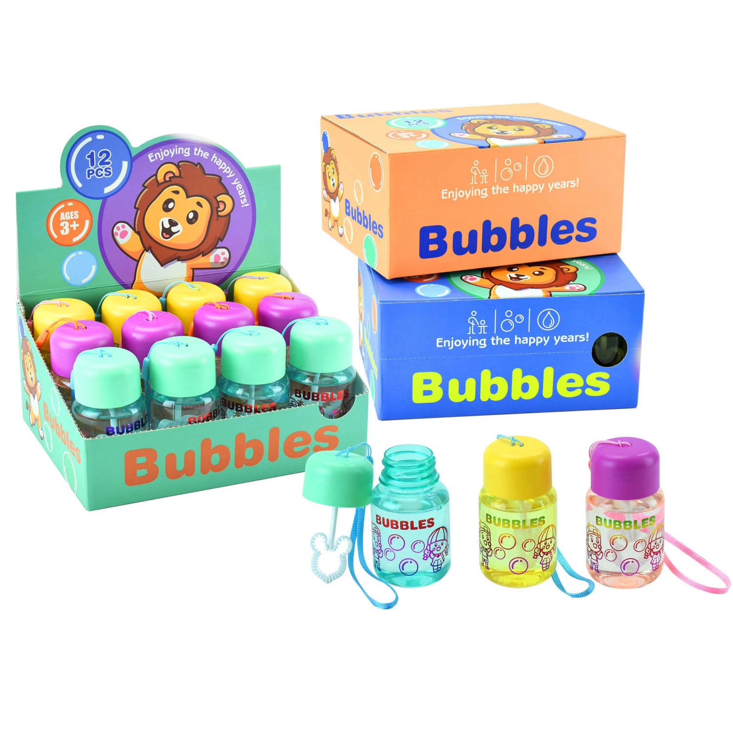 customized Summer Bubble Toys For Kids Outdoor 70ml mini Bubble Soap Stick with rope